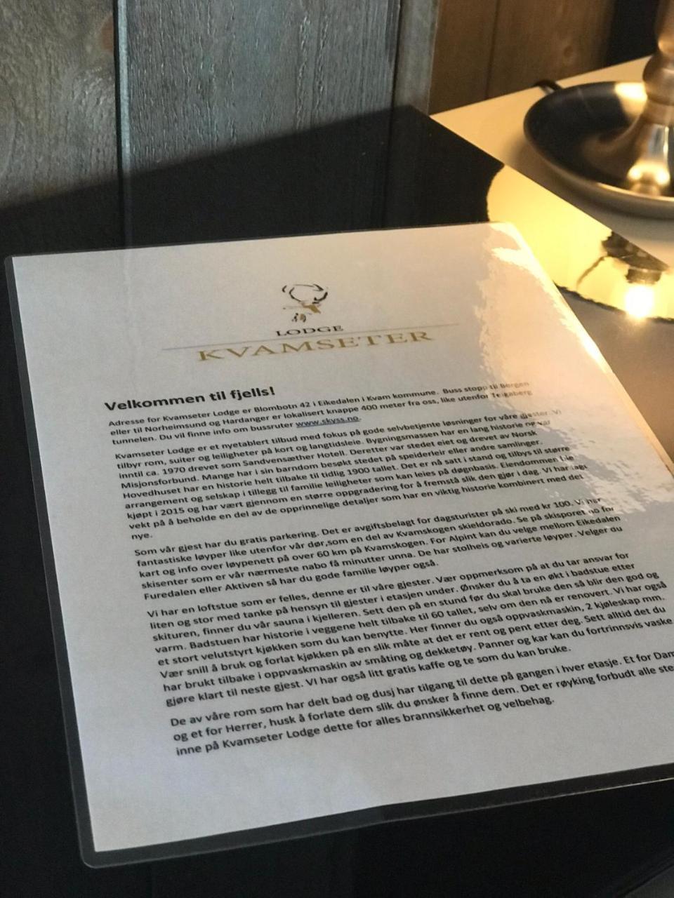 Kvamseter Lodge Eikedalen ภายนอก รูปภาพ